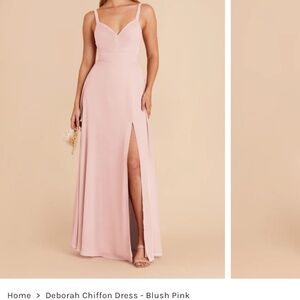 Birdy Grey Bridesmaids Dress: Deborah Chiffon Dress - Blush Pink